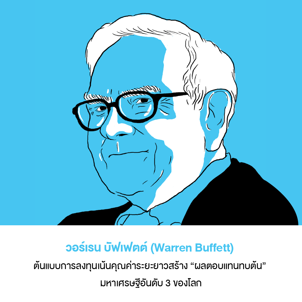 วอร์เรน บัฟเฟตต์ (Warren Buffett)
ต้นแบบการลงทุนเน้นคุณค่าระยะยาวสร้าง “ผลตอบแทนทบต้น” มหาเศรษฐีอันดับ 3 ของโลก